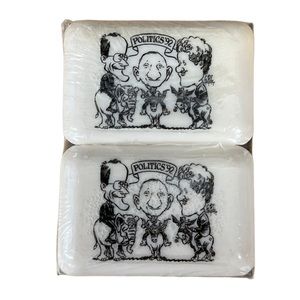 New Politics '92 Soap Bush, Ross Perot & Bill Clinton, Cartoon by Geo Fisher